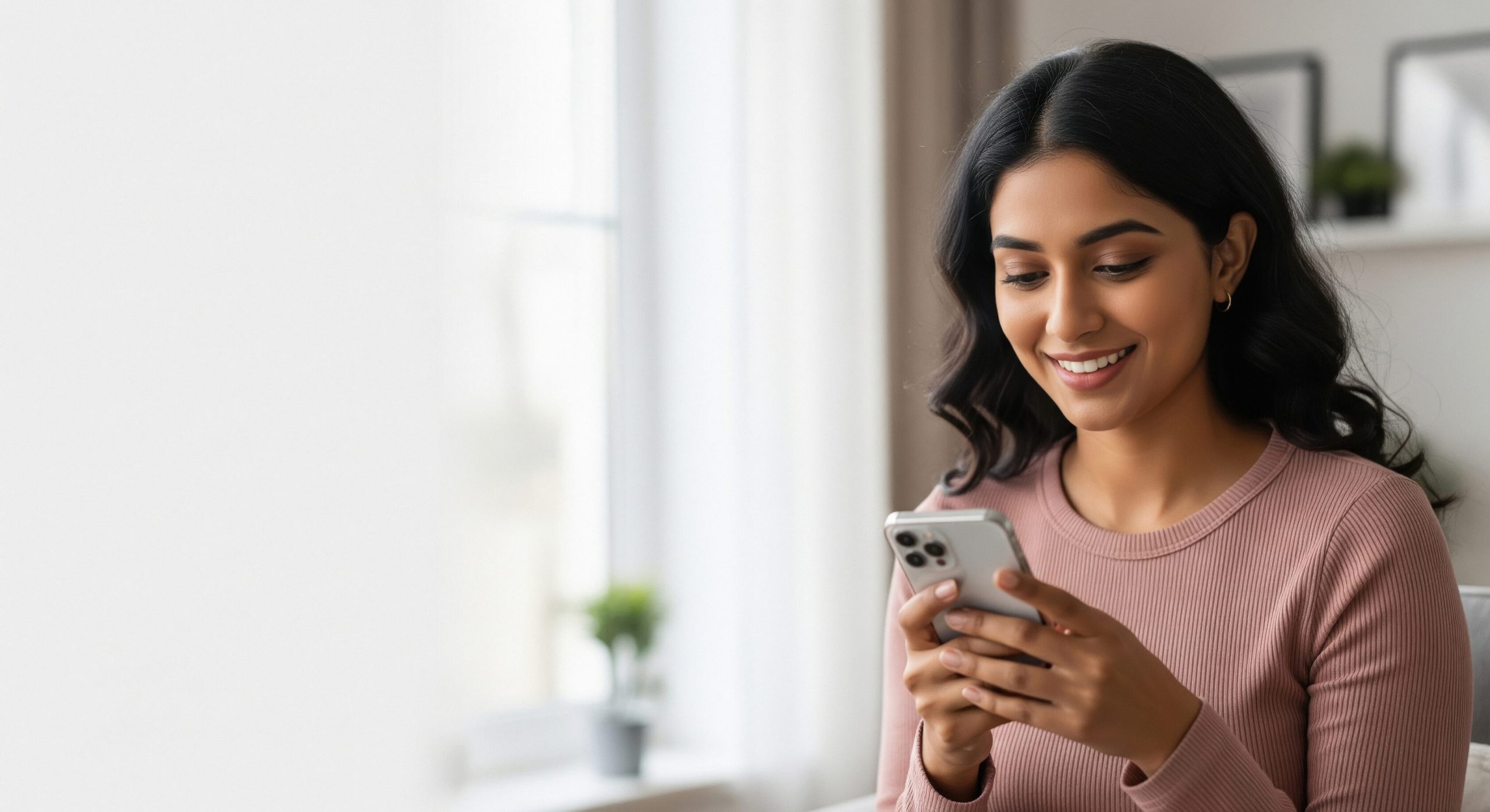 Allme Health patient using the online portal on her phone