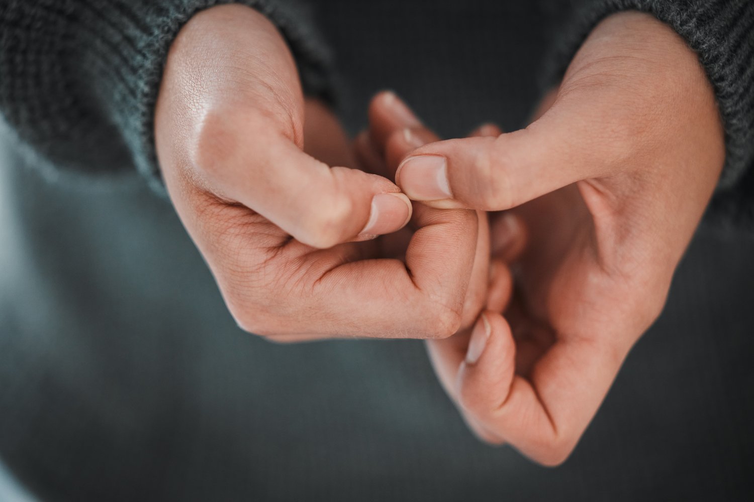 Close-up of hands and nails